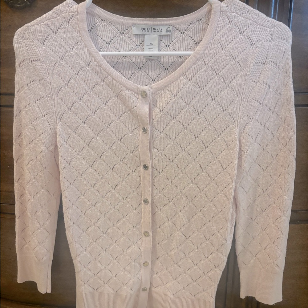 White House Black Market light pink Cardigan sz XS